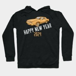 Happy New Year 2024 Cars New Years Eve Party New Year Daily Driver Hoodie